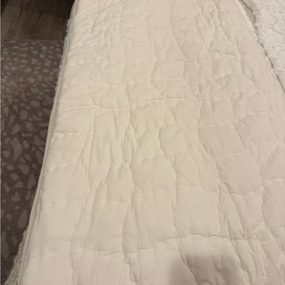 Pottery Barn Tan Quilted Bedding Set - Picture 8 of 11